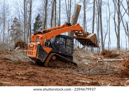 For landscaping land improvement mini bulldozer is used for soil moving