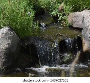 Landscaping Water Feature Frozen In Time