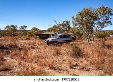 Landsdown Station, WA, Australia - Jul 7, 2012: Abandoned Indigenous Community Buildings On Landsdown Station.