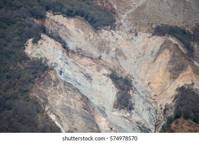 Landslide On The Mountain In Nepal , Nature