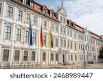 The Landtag of Saxony-Anhalt is the parliament of the German federal state Saxony-Anhalt. It convenes in Magdeburg and currently consists of 97 members of six parties