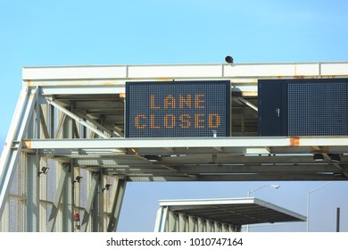 Lane Closed Sign 