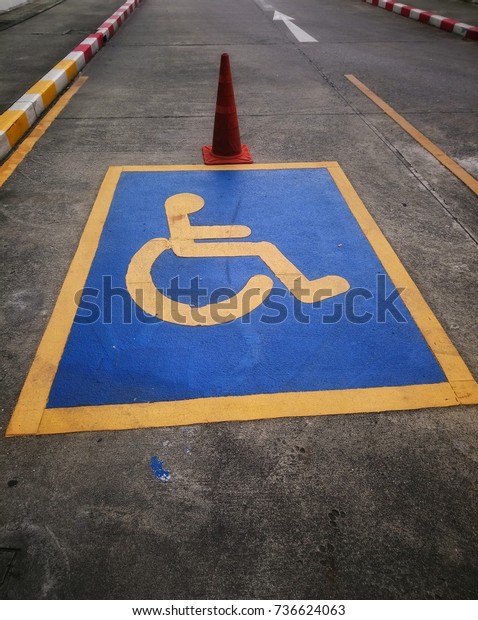 the lane of park for\
disabled people