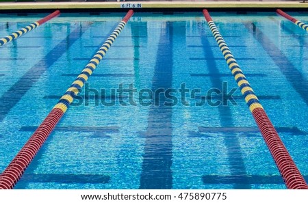 lanes in a competition swimming pool
