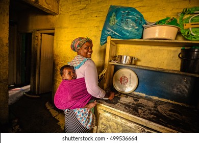 LANGA TOWNSHIP, SOUTH AFRICA - JANUARY 28, 2014 - A Walking Tour, In The Township Of Langa And Private Homes - Cape Town