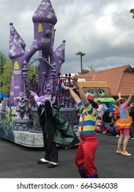 LANGHORNE, PA - MAY 7: Neighborhood Street Party Parade At Sesame Place In Langhorne, Pennsylvania, On May 7, 2017. The Park Includes Rides, Shows, And Water Attractions Suited To Young Children.