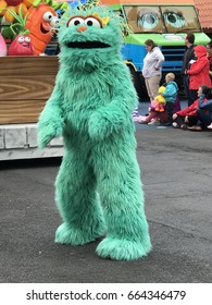 LANGHORNE, PA - MAY 7: Neighborhood Street Party Parade At Sesame Place In Langhorne, Pennsylvania, On May 7, 2017. The Park Includes Rides, Shows, And Water Attractions Suited To Young Children.