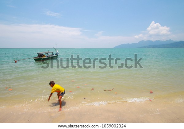 Langkawi March 31 2018 Kid Playing Stock Photo Edit Now