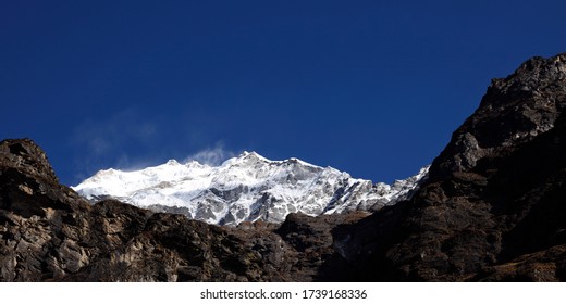 Langtang Lirung Range From Langtang Village - Rasuwa District.