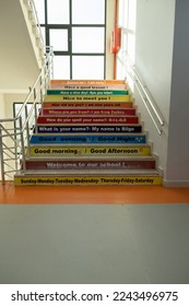 language learning steps, stair step, I'm learning English.