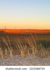 Lanscape In Australia. Royal Flying Doctor Zone Near Of Airport. Broken Hill