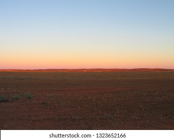 Lanscape In Australia. Royal Flying Doctor Zone Near Of Airport. Broken Hill