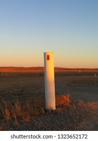 Lanscape In Australia. Royal Flying Doctor Zone Near Of Airport. Broken Hill