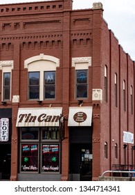 Lansing, Michigan/ USA March 10, 2019  The Tin Can Is A Bar Near Downtown Lansing That Primarily Sells Beer In Cans.  It Has Become A Popular Stop For People Attending Conventions Across The Street.