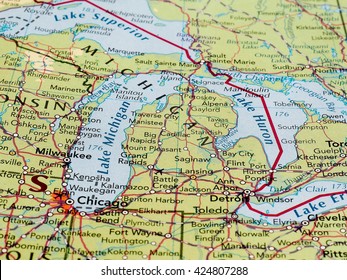 19,096 Michigan map Images, Stock Photos & Vectors | Shutterstock