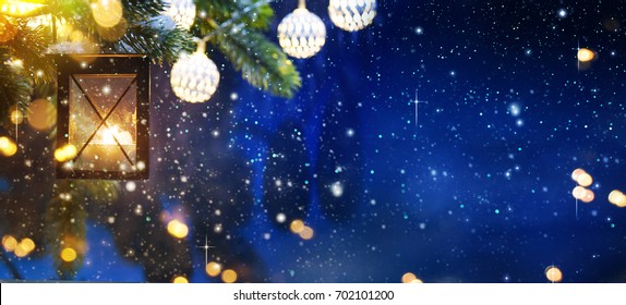  Lantern With Christmas Decoration  - Powered by Shutterstock