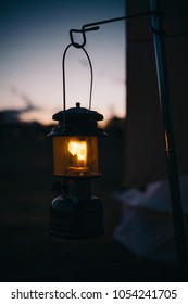 Lantern light floating in the night