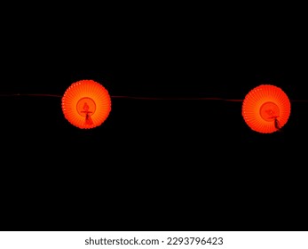 a lantern in night view. 