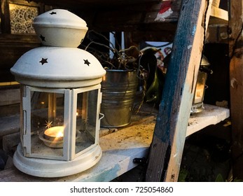 lantern in a restaurant