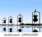 The lanterns of Jeddah Saudi Arabia, Islamic Design Monument Antique Lights Sculpture