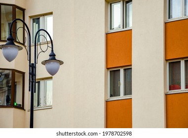 Lanterns on a pole for lighting the courtyard of the house. - Powered by Shutterstock