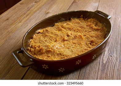 Lanttulaatikko - Turnip Casserole With Breadcrumbs, Butter, Cinnamon.Finnish Cuisine