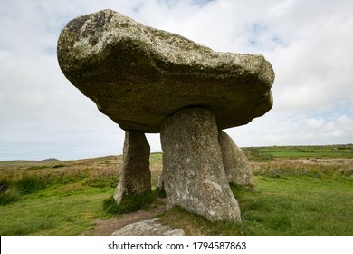 Lanyon Quoit, a megalithic dolmen site with a 12-ton capstone