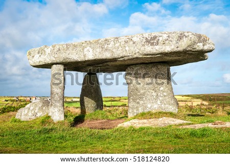 Lanyon Quoit a neolithic dolmen near Lands End in West Cornwall.