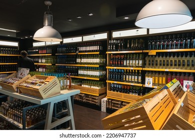 Lanzarote, Canary Islands, Spain, July 5, 2022: Wine Shop Interior