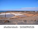 Lanzarote saltworks salinas de Janubio colorful Canary Islands