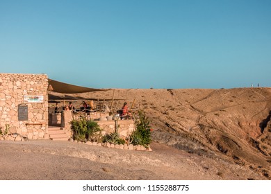 LANZAROTE, SPAIN - CIRCA SEPTEMBER, 2017: People Having A Drink At A Beach Bar