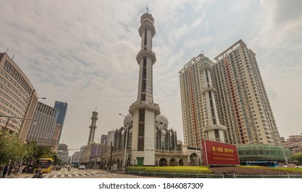 LANZHOU, CHINA - AUGUST 18, 2018: Xiguan Mosque In Lanzhou, Gansu Province, China