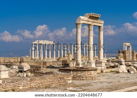 Laodikeia Ancient City. In the past, it was also known as 