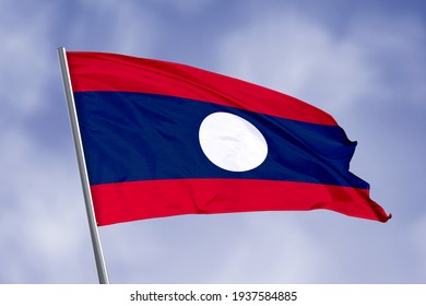 Laos Flag Isolated On Sky Background Stock Photo 1937584885 | Shutterstock