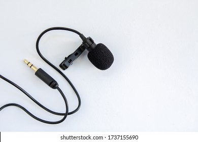 Lapel Microphone On White Background