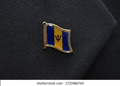 Lapel Pin - Barbados
 Flag Pinned To A Suit
