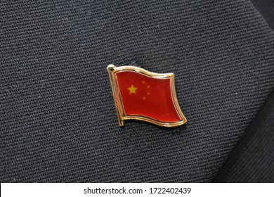 Lapel Pin - China Flag Pinned On A Suit