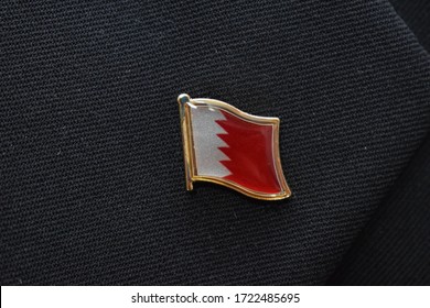Lapel Pin -  Bahrain Flag Pinned To A Suit