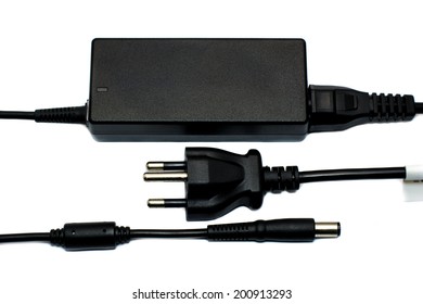 Laptop AC Adapter On White