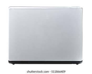 Laptop Back View Isolated On White