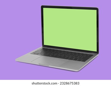 Laptop with blank screen Mockup