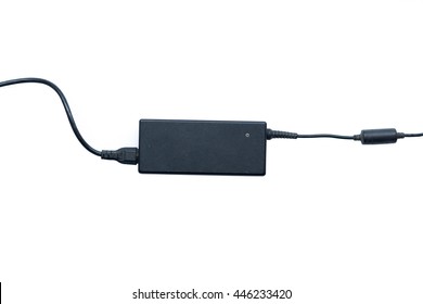 Laptop Charger Adapter Isolated On White Background