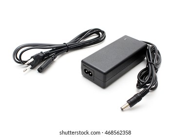 Laptop Charger Power Adapter Isolated On White Background