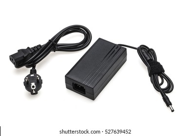 Laptop Charger Power Adapter Isolated On White Background