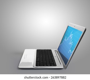 The Laptop with a chart