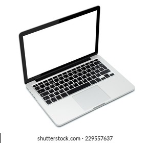 Laptop Closeup On White Background