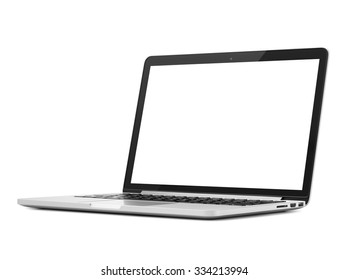 Laptop close-up on white background, isolated - Powered by Shutterstock