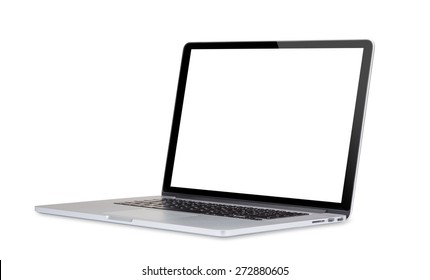 Laptop computer isolated on white background.