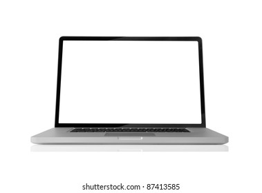 Laptop Computer Isolated On White (path In Side)