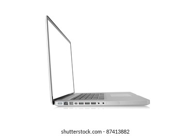 Laptop Computer Isolated On White (path In Side)